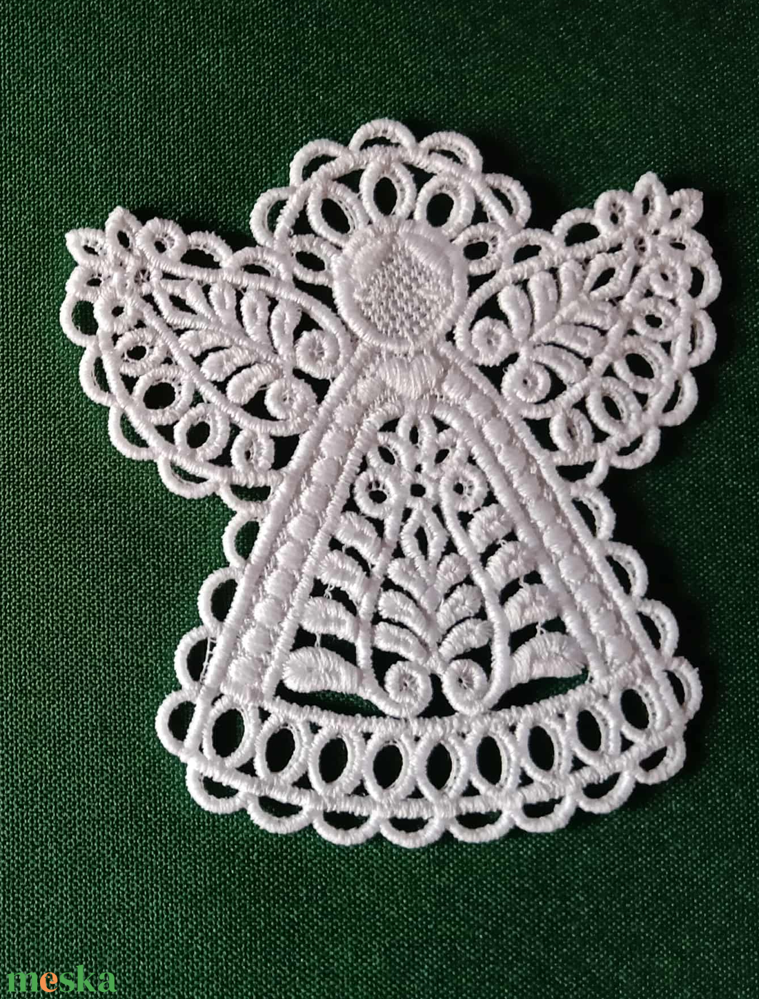 Csipke angyal, többféle, felakasztható 12. - karácsony - karácsonyi lakásdekoráció - karácsonyfadíszek - Meska.hu