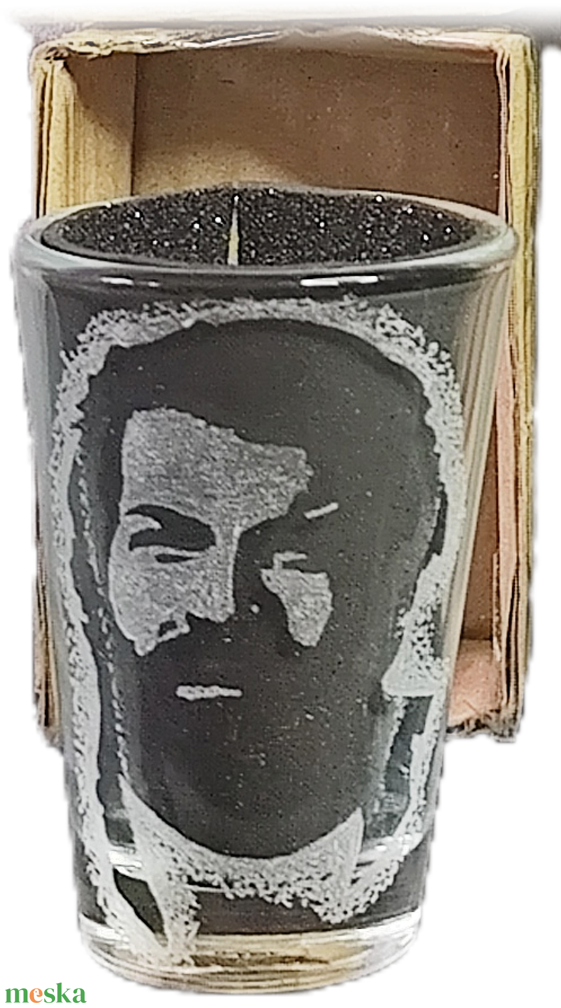 Bud Spencer mintás, kézzel gravírozott,üveg feles pohár  - otthon & életmód - konyhafelszerelés, tálalás - tálalás - pálinkás poharak, szettek - Meska.hu