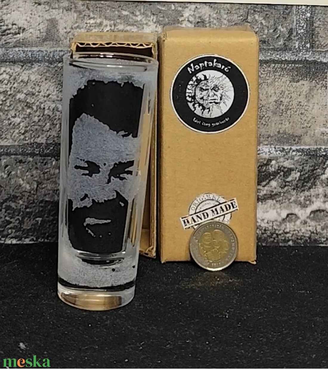 Bud Spencer 4/1 Kézzel gravírozott üveg pohár  - otthon & életmód - konyhafelszerelés, tálalás - konyhai dekoráció - konyhai dísz - Meska.hu