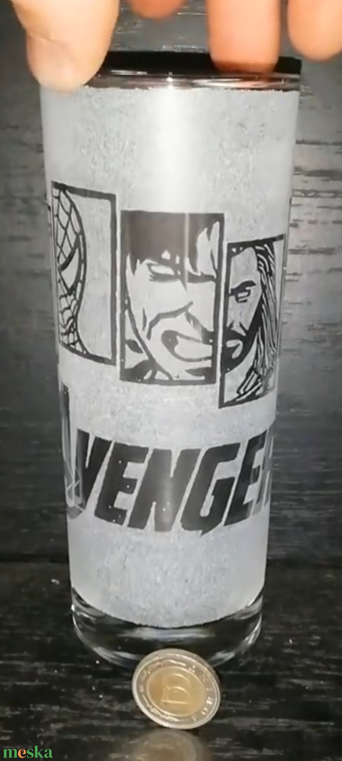 Avengers körbe mintás  - otthon & életmód - konyhafelszerelés, tálalás - tálalás - pohár - Meska.hu