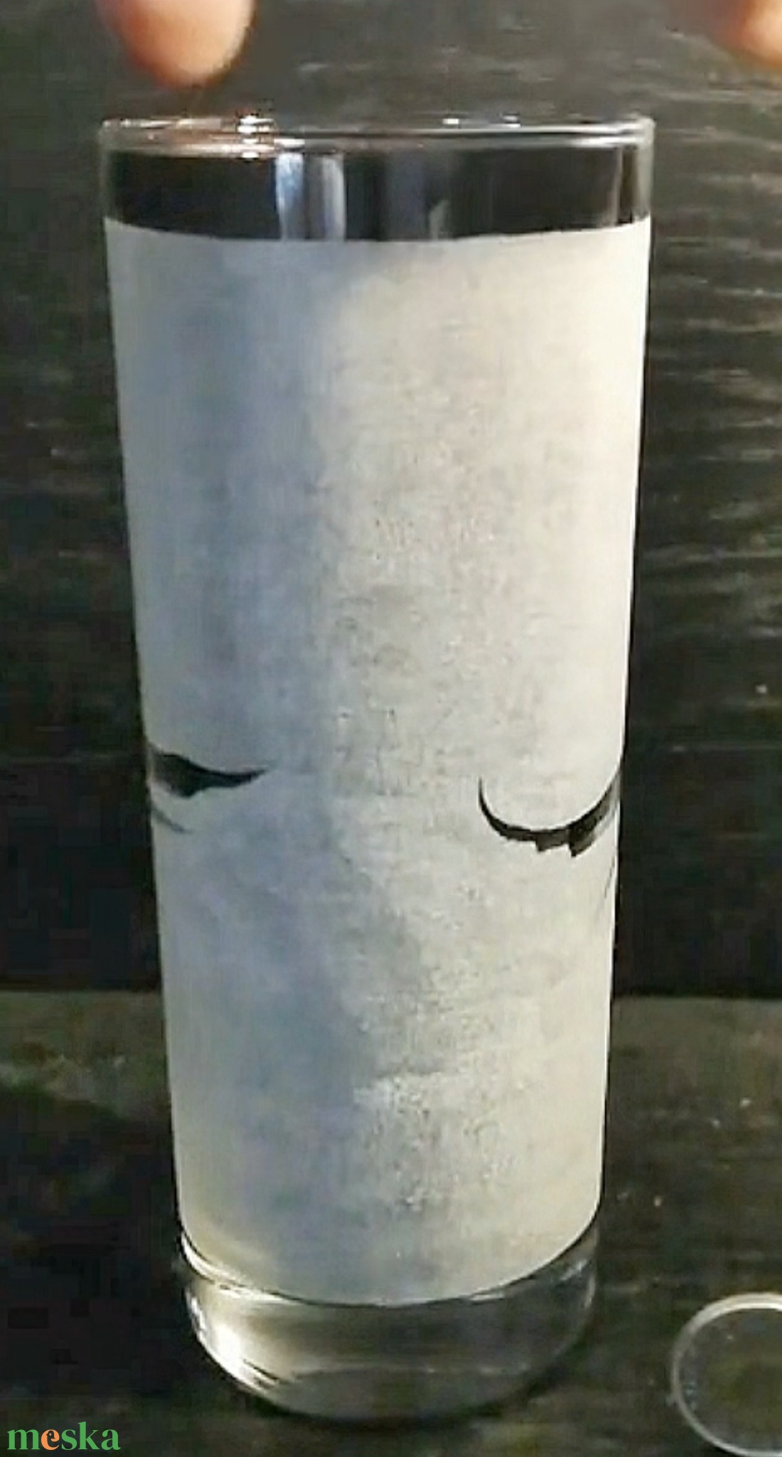 Kézzel gravírozott angyal mintás üveg pohár  - otthon & életmód - konyhafelszerelés, tálalás - tálalás - pohár - Meska.hu