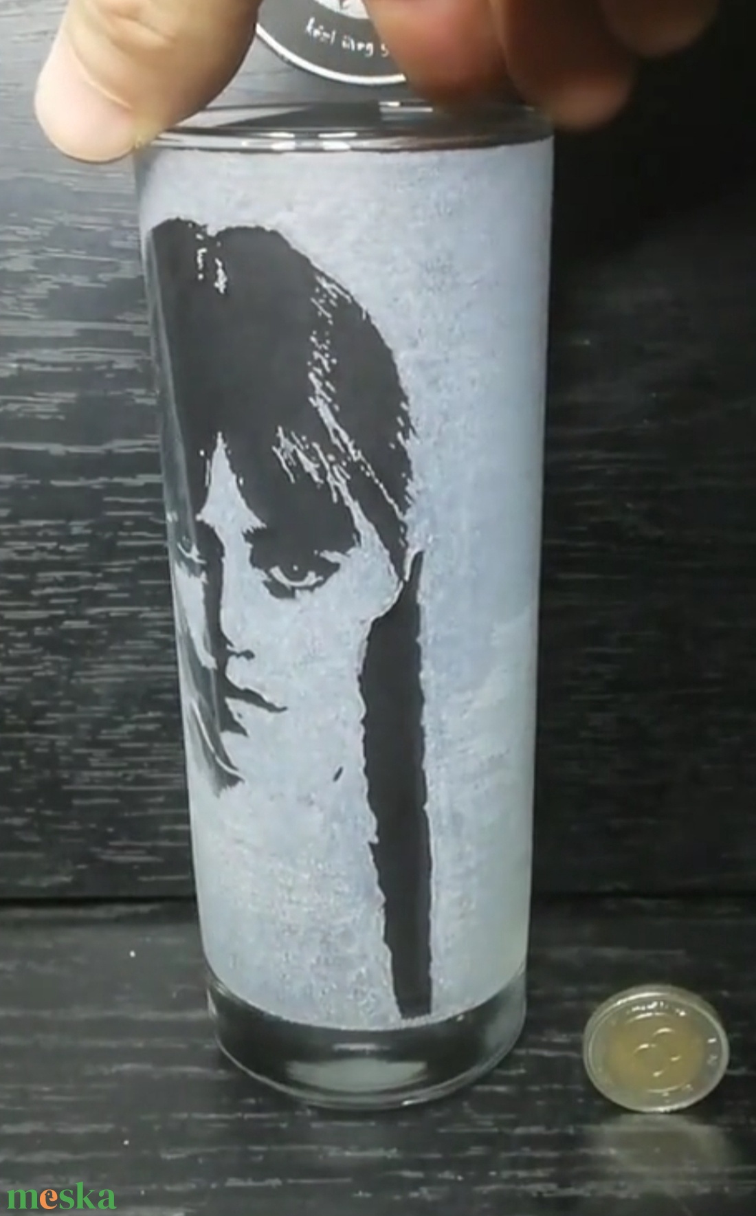 Wednesday mintás kézzel gravírozott üveg pohár  - otthon & életmód - konyhafelszerelés, tálalás - tálalás - pohár - Meska.hu