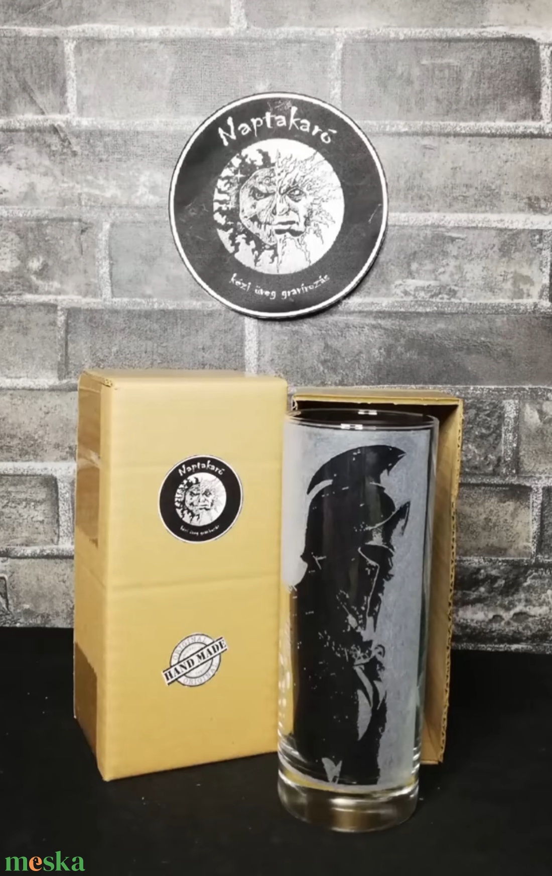 Spártai harcos mintás üveg pohár  - otthon & életmód - konyhafelszerelés, tálalás - tálalás - pohár - Meska.hu