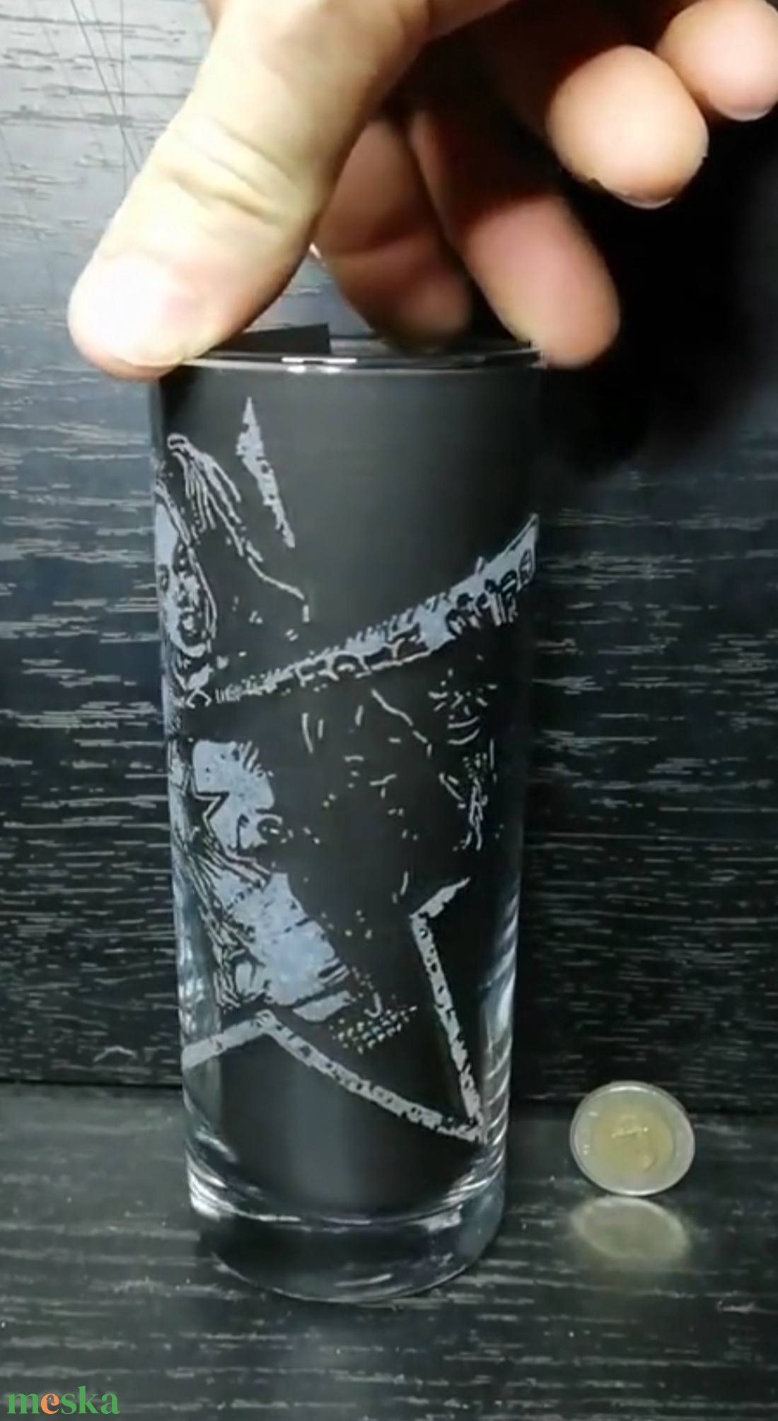 Harley Quinn mintás pohár  - otthon & életmód - konyhafelszerelés, tálalás - tálalás - pohár - Meska.hu