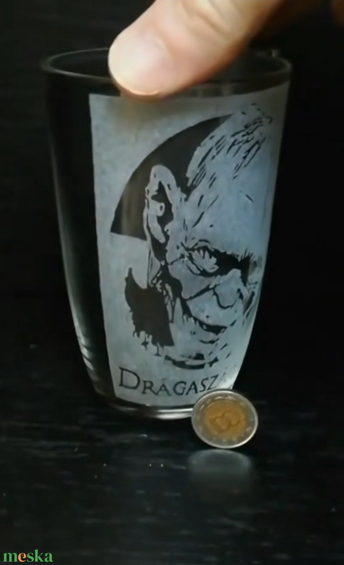 Gollam Drágaszágom mintás üveg bögre  - otthon & életmód - konyhafelszerelés, tálalás - tálalás - bögre & csésze - Meska.hu