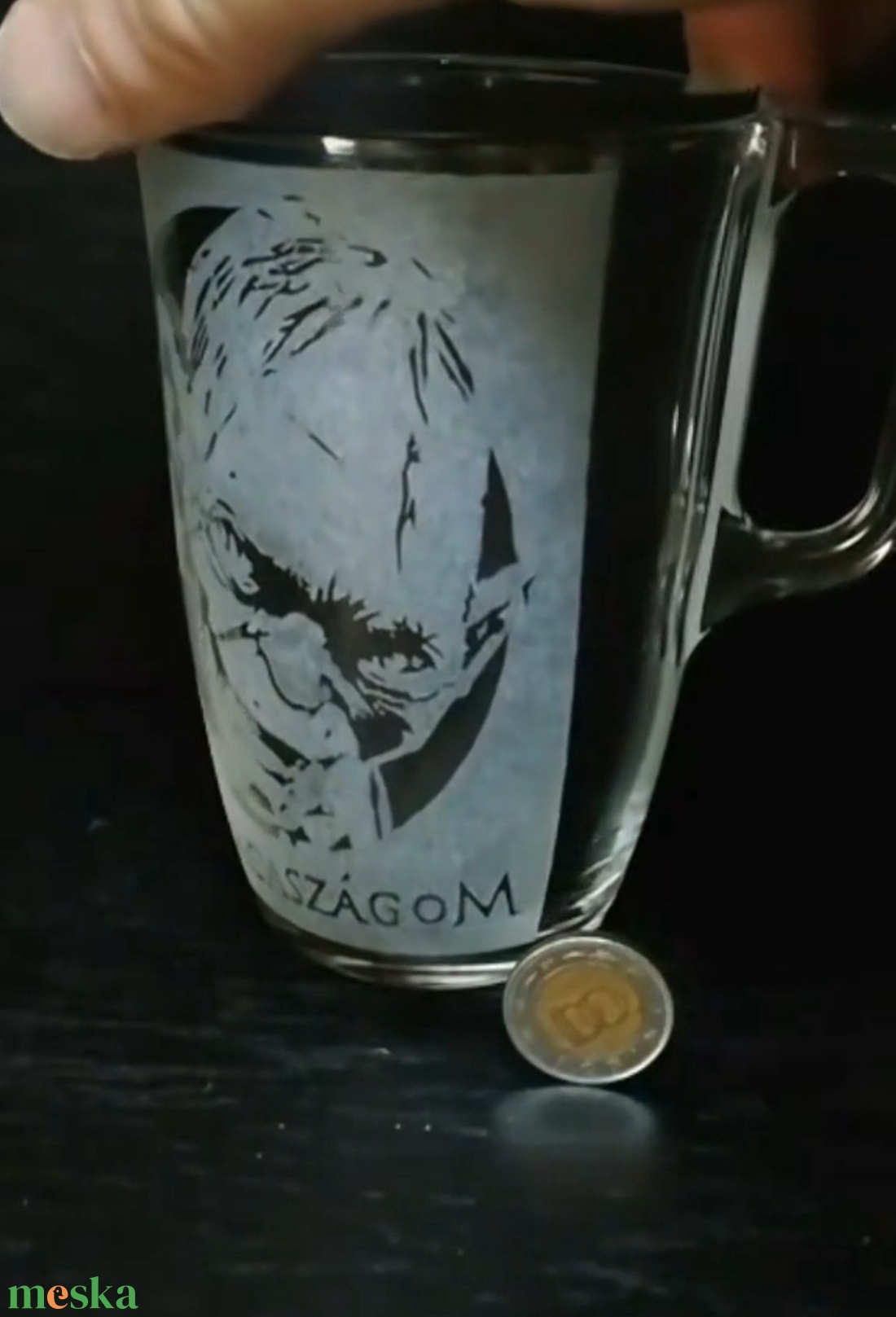 Gollam Drágaszágom mintás üveg bögre  - otthon & életmód - konyhafelszerelés, tálalás - tálalás - bögre & csésze - Meska.hu