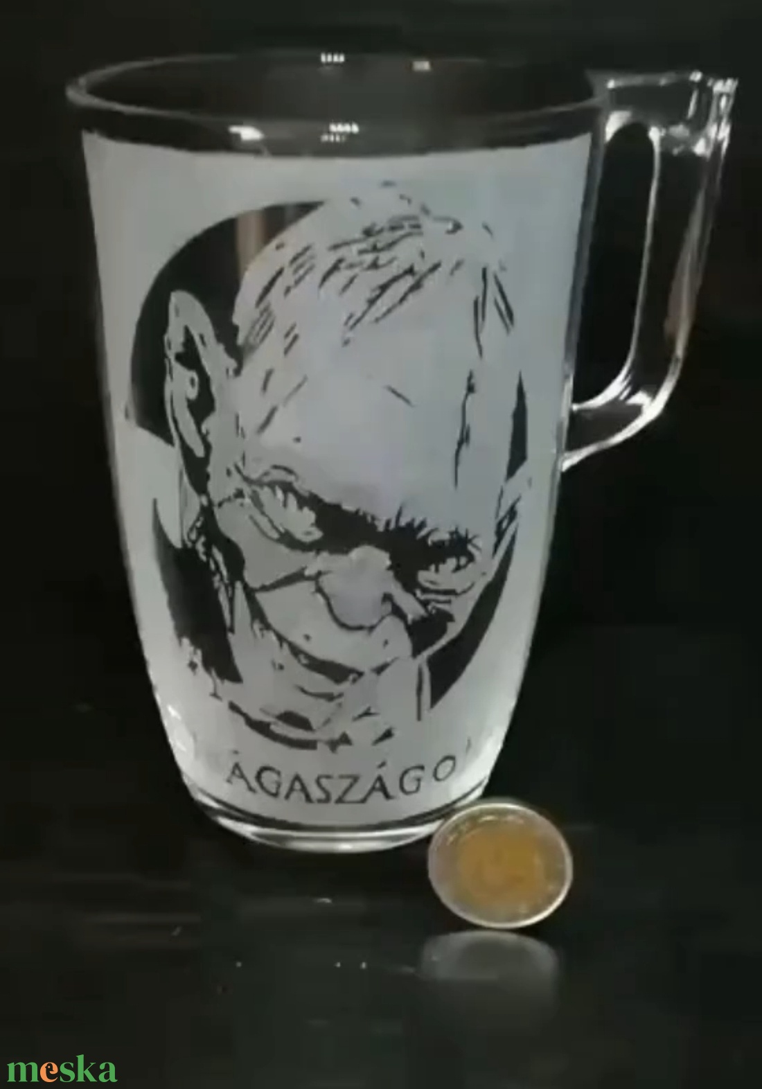 Gollam Drágaszágom mintás üveg bögre  - otthon & életmód - konyhafelszerelés, tálalás - tálalás - bögre & csésze - Meska.hu