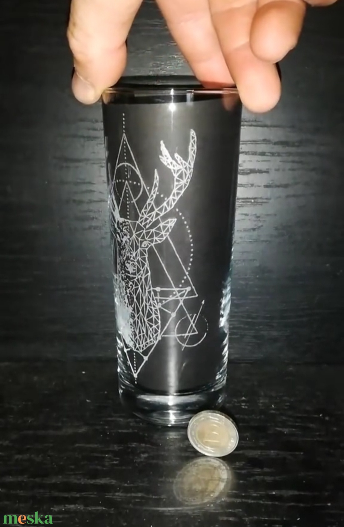 Szarvas vector geometric design - otthon & életmód - konyhafelszerelés, tálalás - tálalás - pohár - Meska.hu