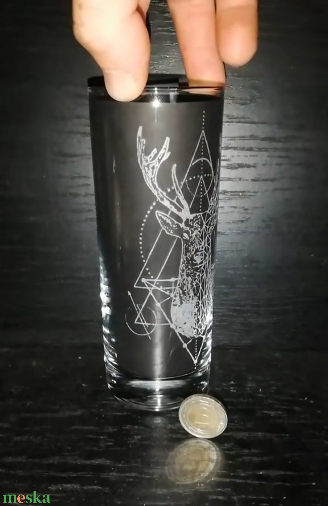 Szarvas vector geometric design - otthon & életmód - konyhafelszerelés, tálalás - tálalás - pohár - Meska.hu