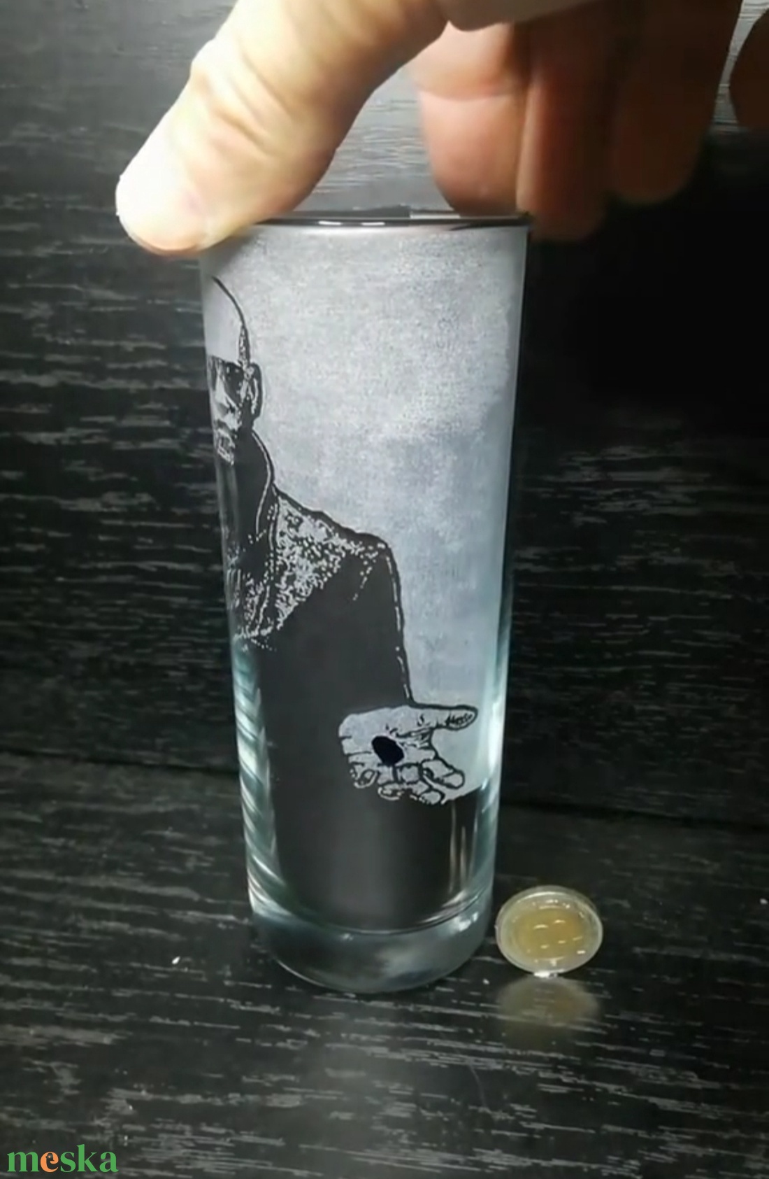 Mátrix Morpheus mintás üveg pohár  - otthon & életmód - konyhafelszerelés, tálalás - tálalás - pohár - Meska.hu