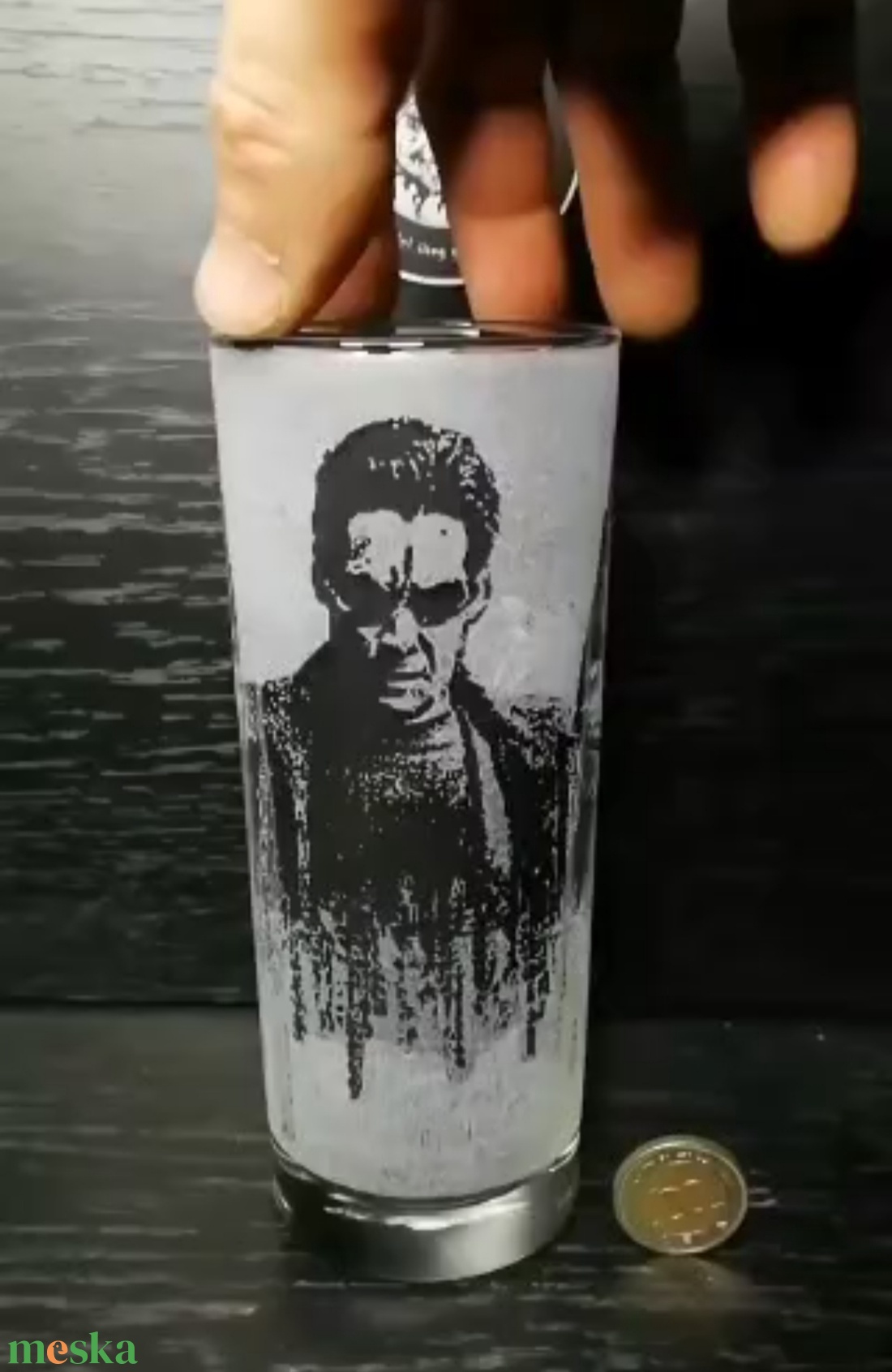 Mátrix Neo mintás üveg pohár  - otthon & életmód - konyhafelszerelés, tálalás - tálalás - pohár - Meska.hu