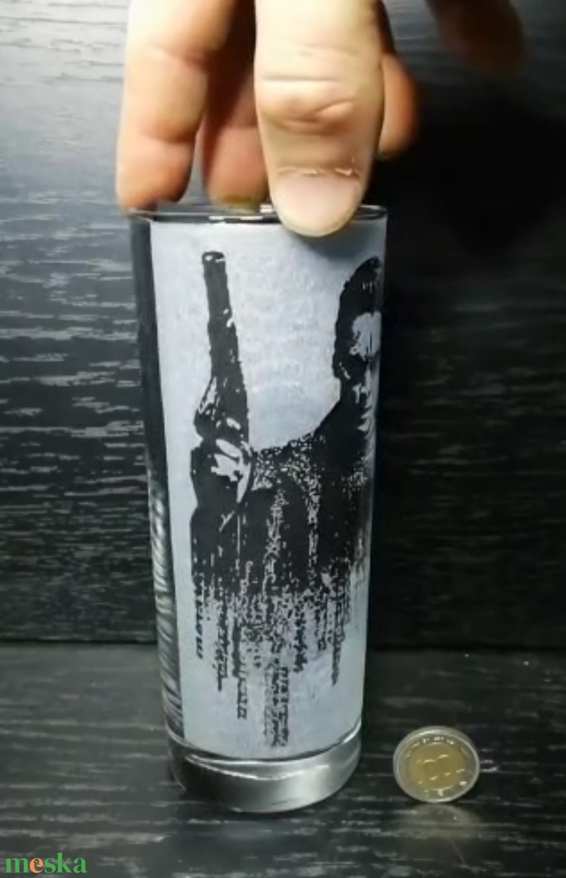 Mátrix Neo mintás üveg pohár  - otthon & életmód - konyhafelszerelés, tálalás - tálalás - pohár - Meska.hu