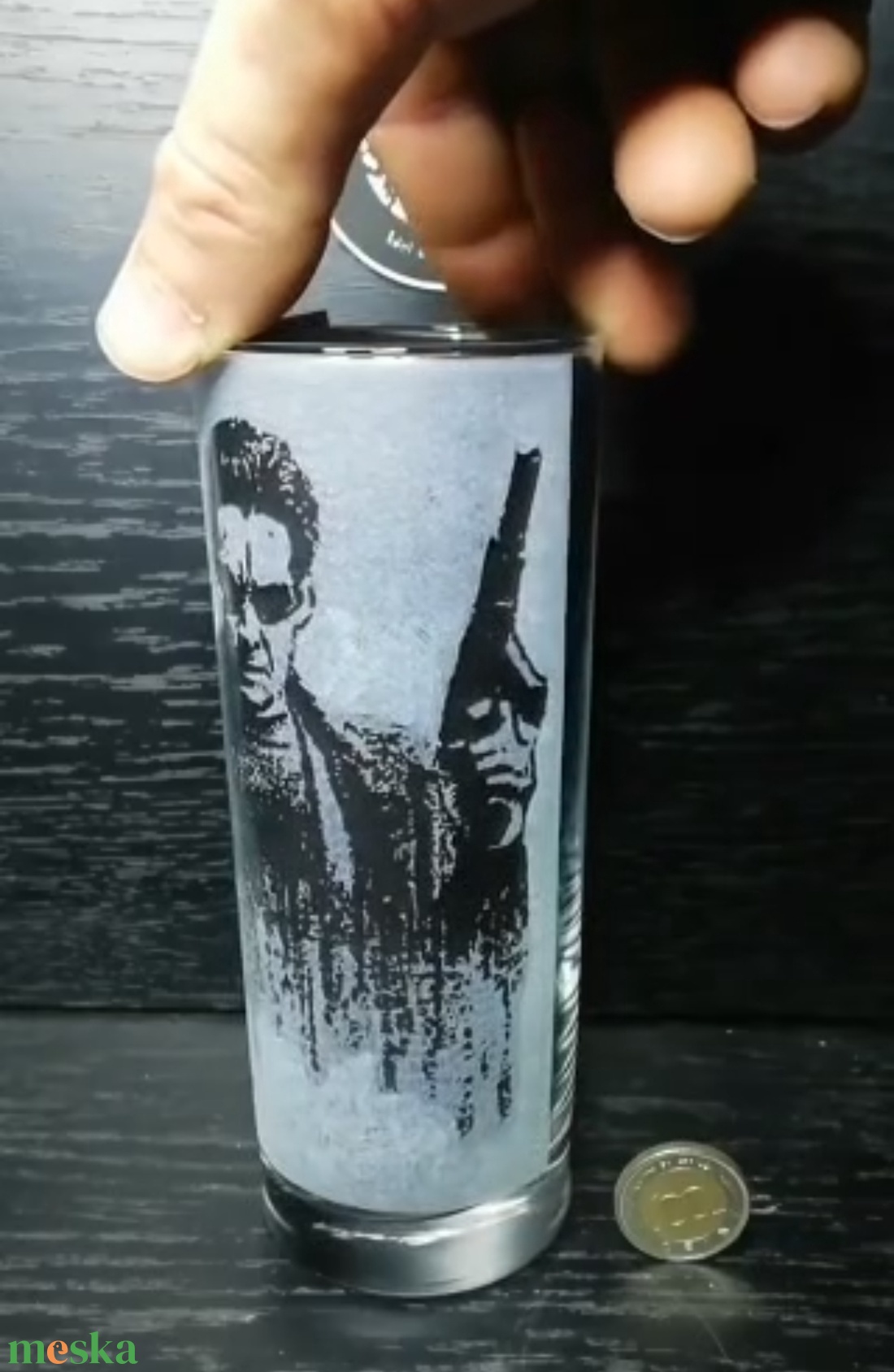 Mátrix Neo mintás üveg pohár  - otthon & életmód - konyhafelszerelés, tálalás - tálalás - pohár - Meska.hu