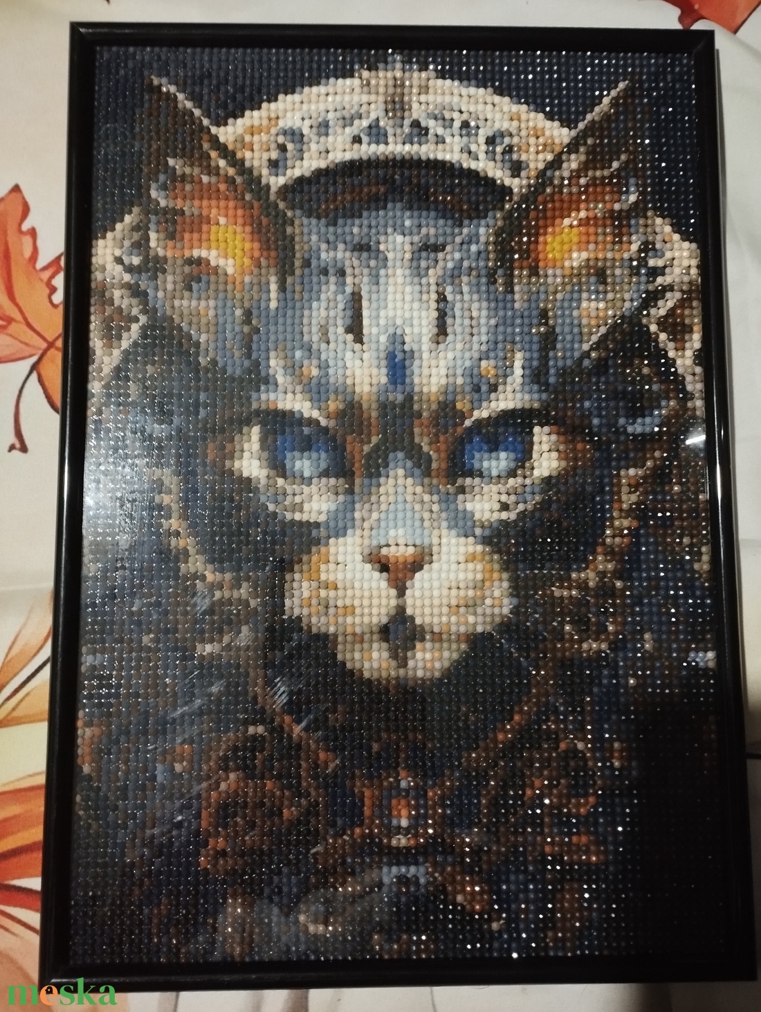 Macskás gyémántkirakó kép (kész) - otthon & életmód - dekoráció - kép & falikép - 3d képek - Meska.hu