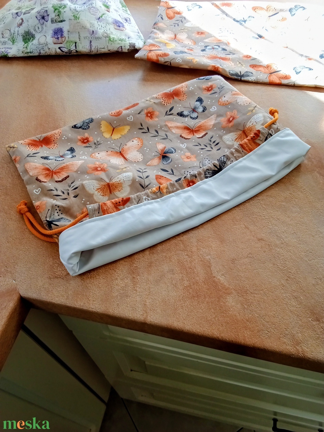 Frissen tartó kenyeres zsák pillangó mintás - táska & tok - bevásárlás & shopper táska - kenyeres zsák - Meska.hu