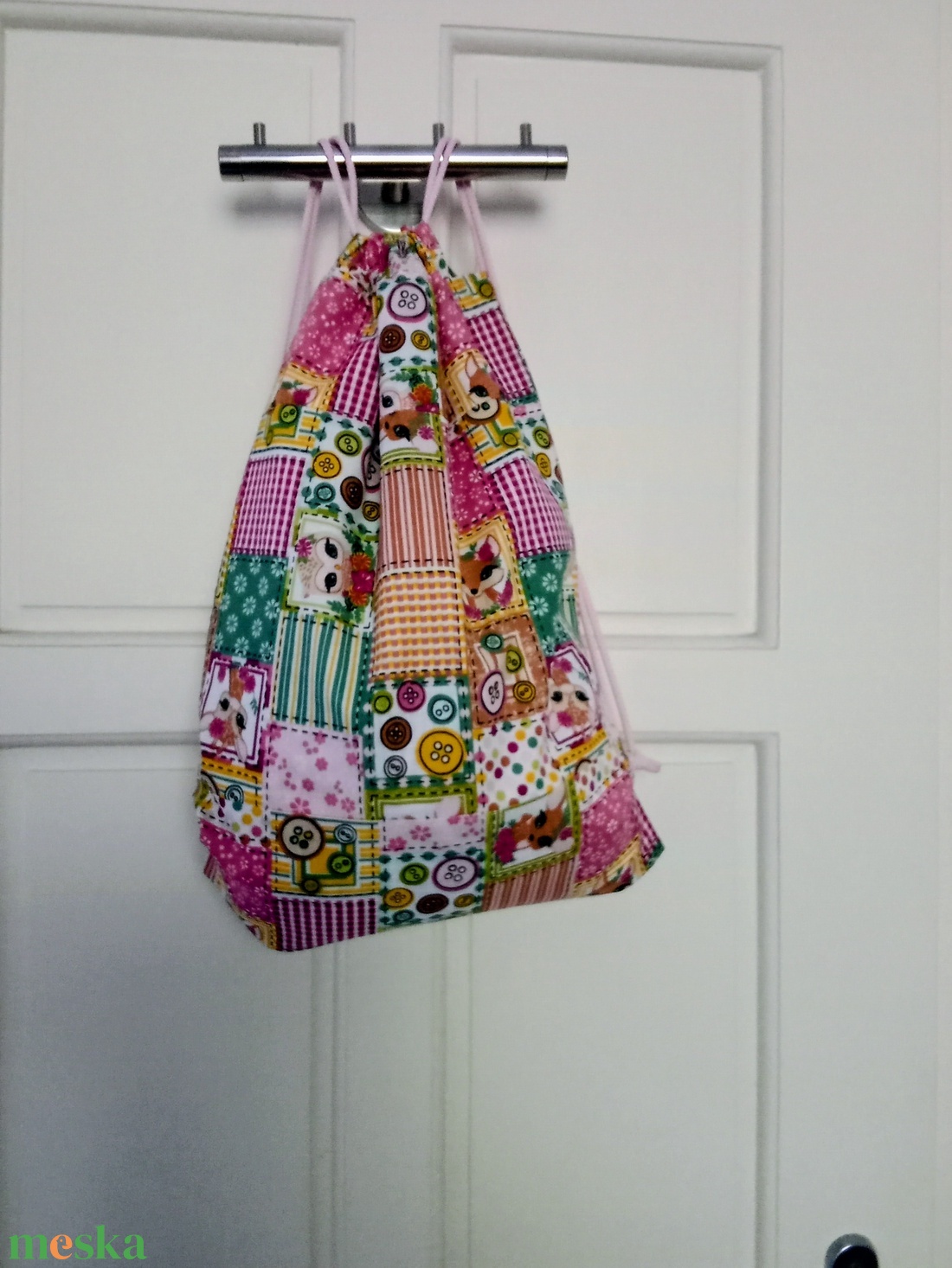 Patchwork mintás tornazsák - táska & tok - hátizsák - tornazsák, gymbag - Meska.hu