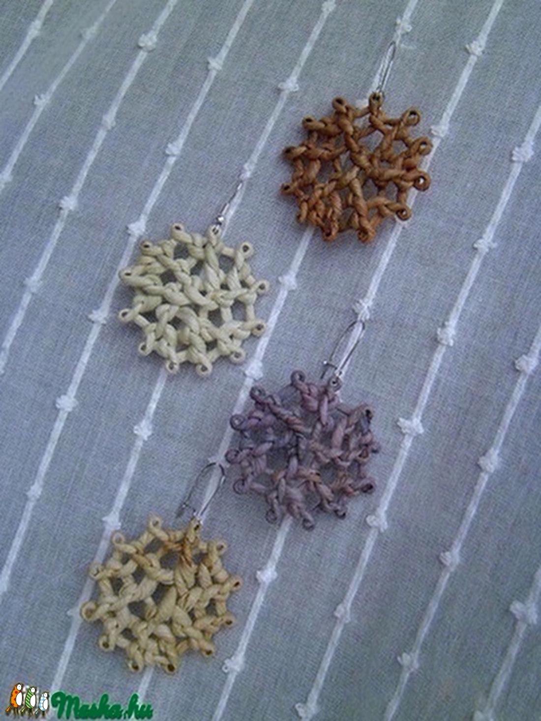 Fülbevaló csuhéból -  - Meska.hu