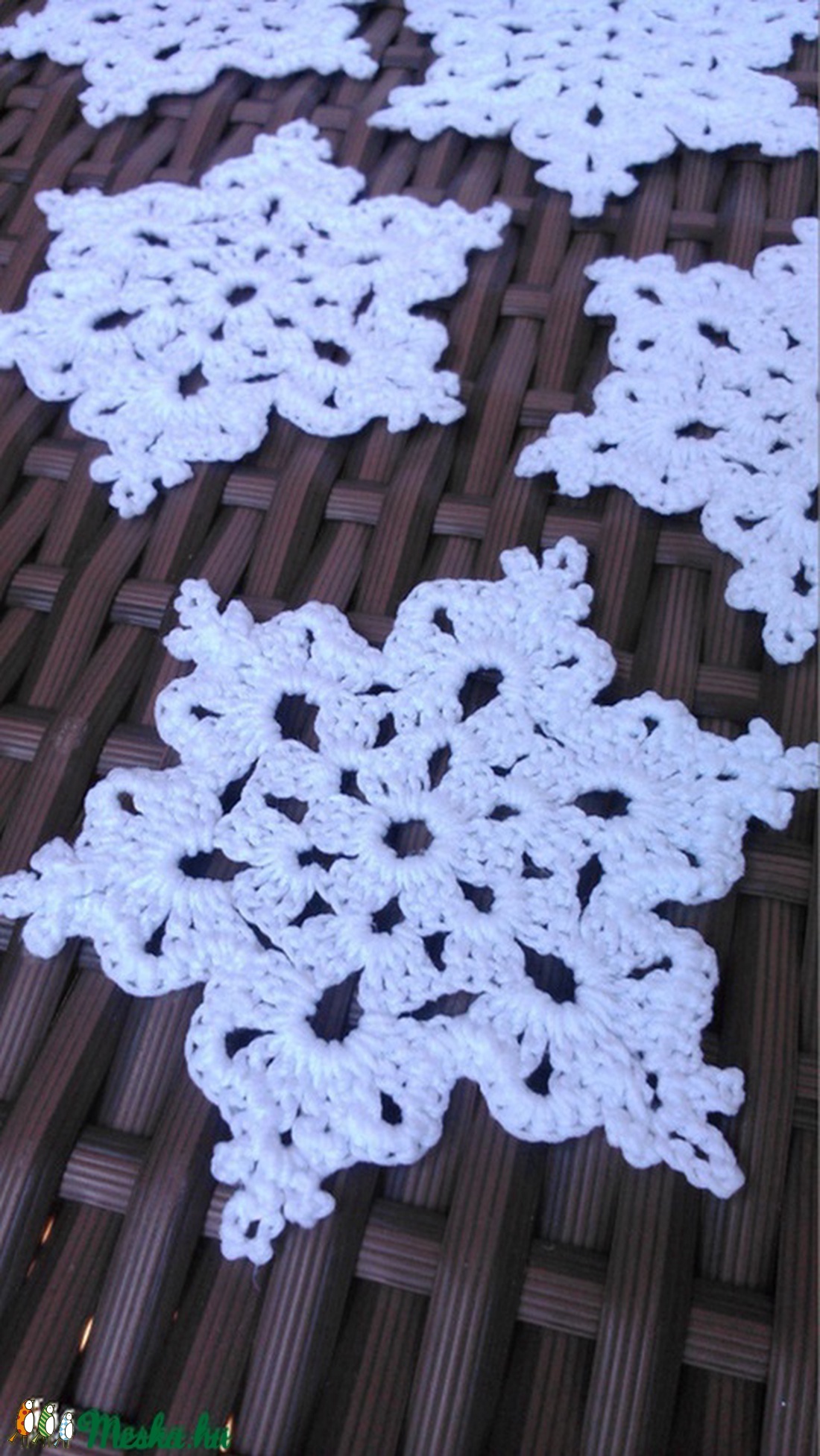 Horgolt hópelyhek I. -  - Meska.hu