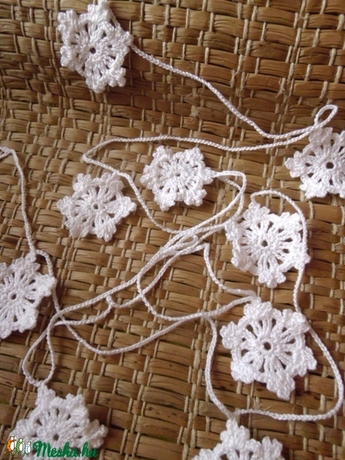 Horgolt hópehely girland -  - Meska.hu