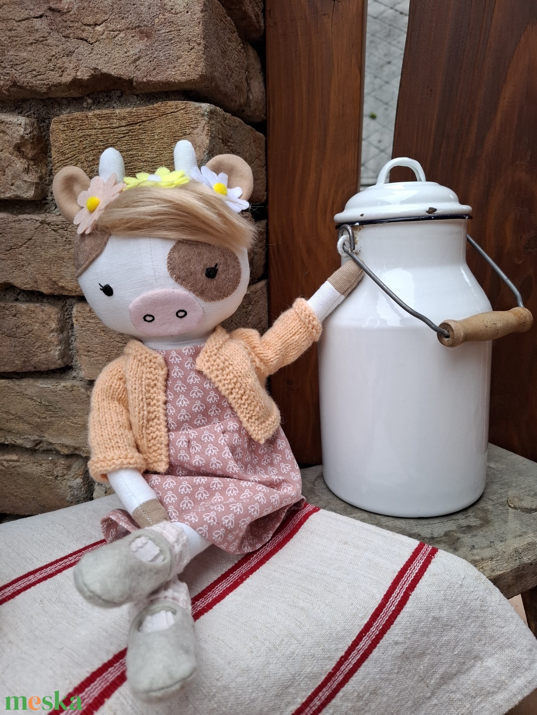 Boci Juci - öltöztethető varrott tehén figura - játék & sport - plüssállat & játékfigura - más figura - Meska.hu