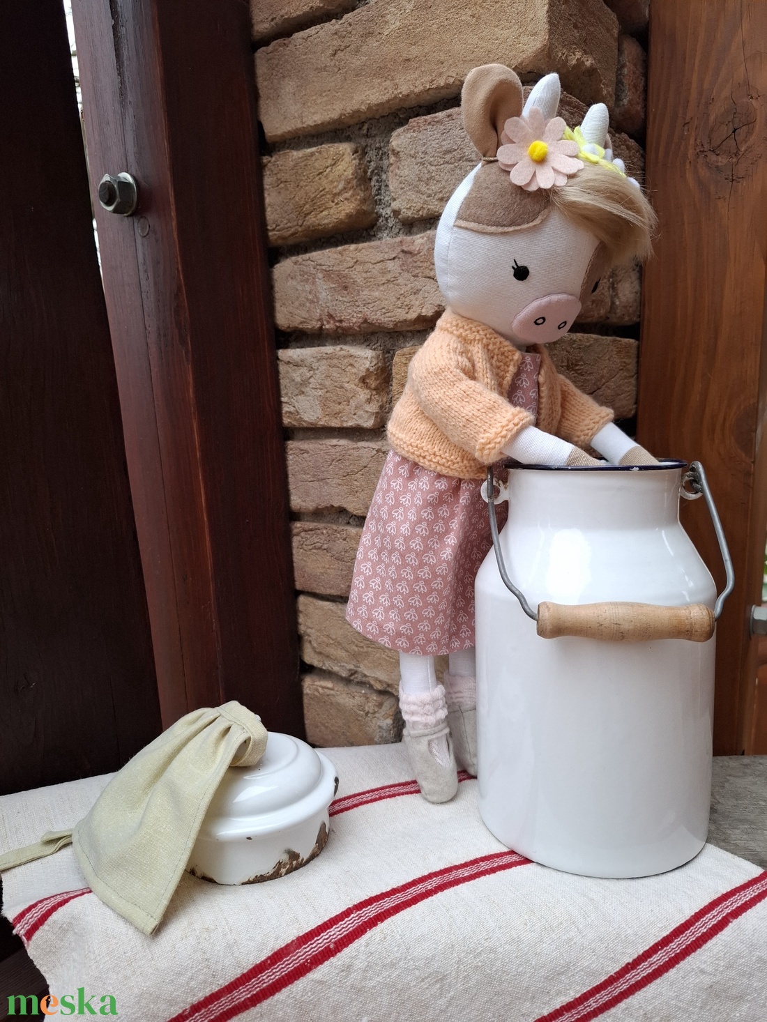 Boci Juci - öltöztethető varrott tehén figura - játék & sport - plüssállat & játékfigura - más figura - Meska.hu