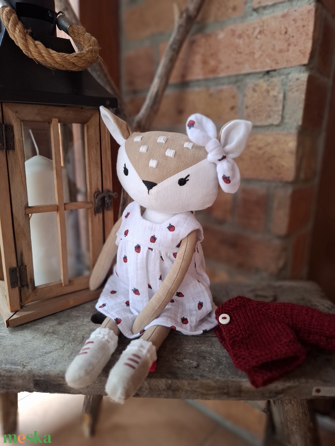Hédike, az őzike - öltöztethető varrott őzike figura - játék & sport - plüssállat & játékfigura - más figura - Meska.hu