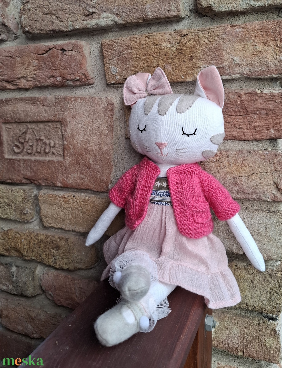Csipke a cicalány - öltöztethető varrott macska figura - játék & sport - plüssállat & játékfigura - más figura - Meska.hu