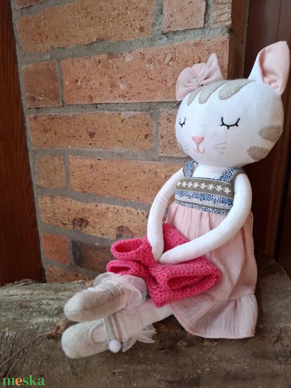 Csipke a cicalány - öltöztethető varrott macska figura - játék & sport - plüssállat & játékfigura - más figura - Meska.hu