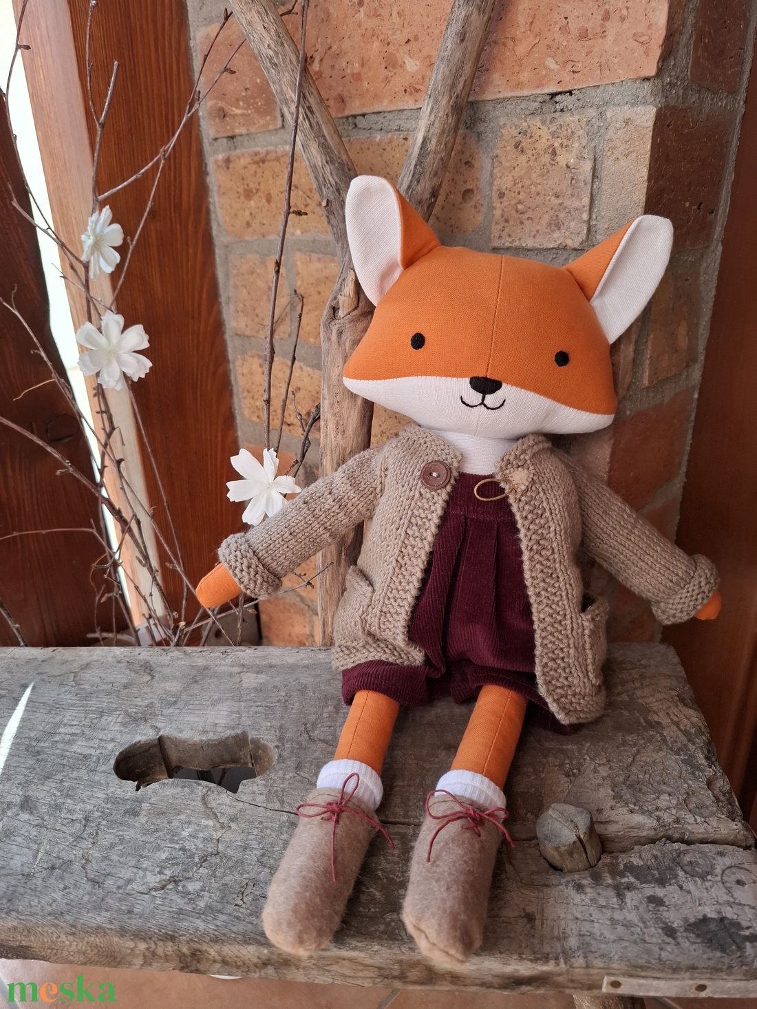 Csutak a rókafiú - öltöztethető varrott róka figura - játék & sport - plüssállat & játékfigura - róka - Meska.hu