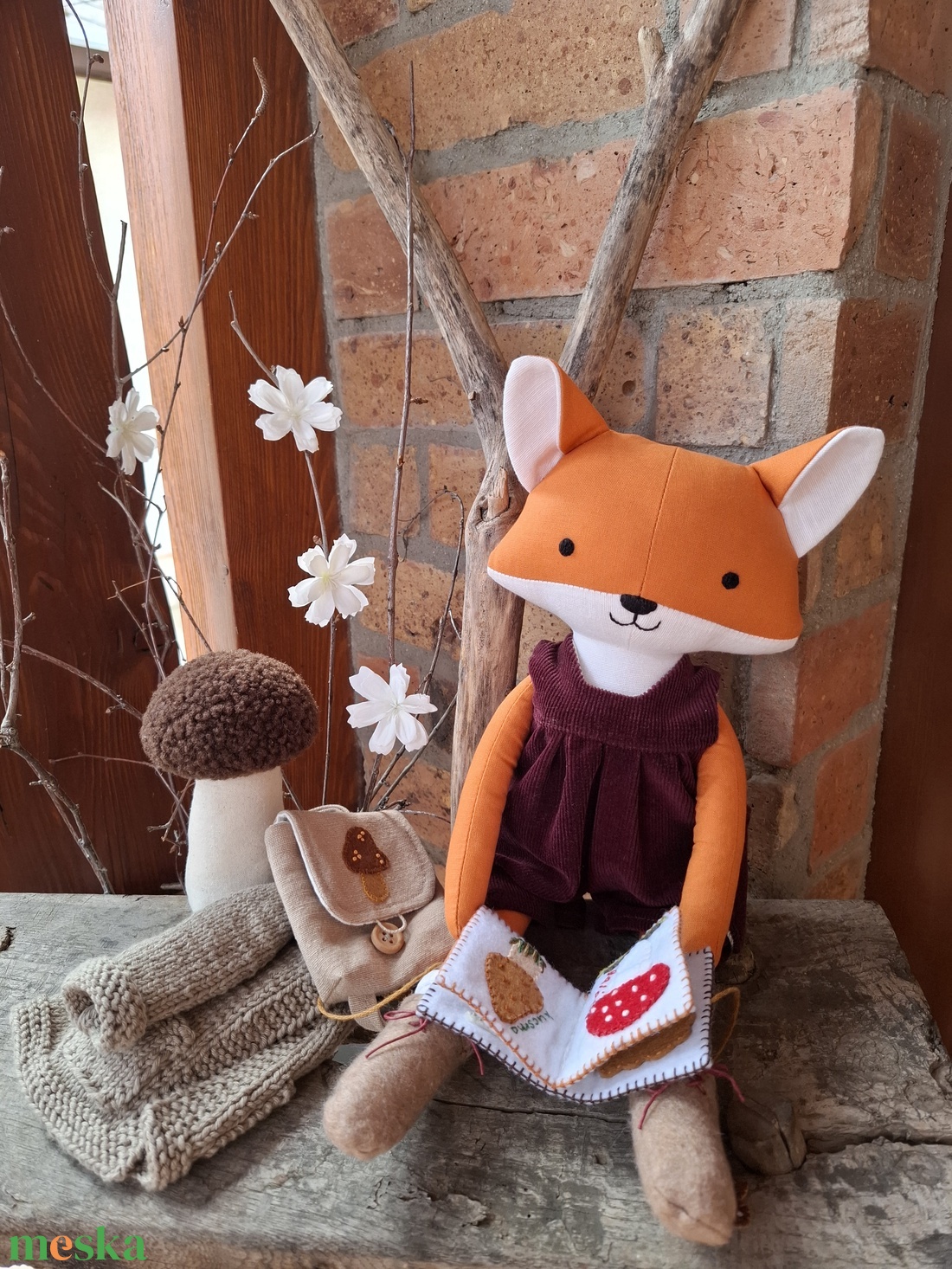 Csutak a rókafiú - öltöztethető varrott róka figura - játék & sport - plüssállat & játékfigura - róka - Meska.hu