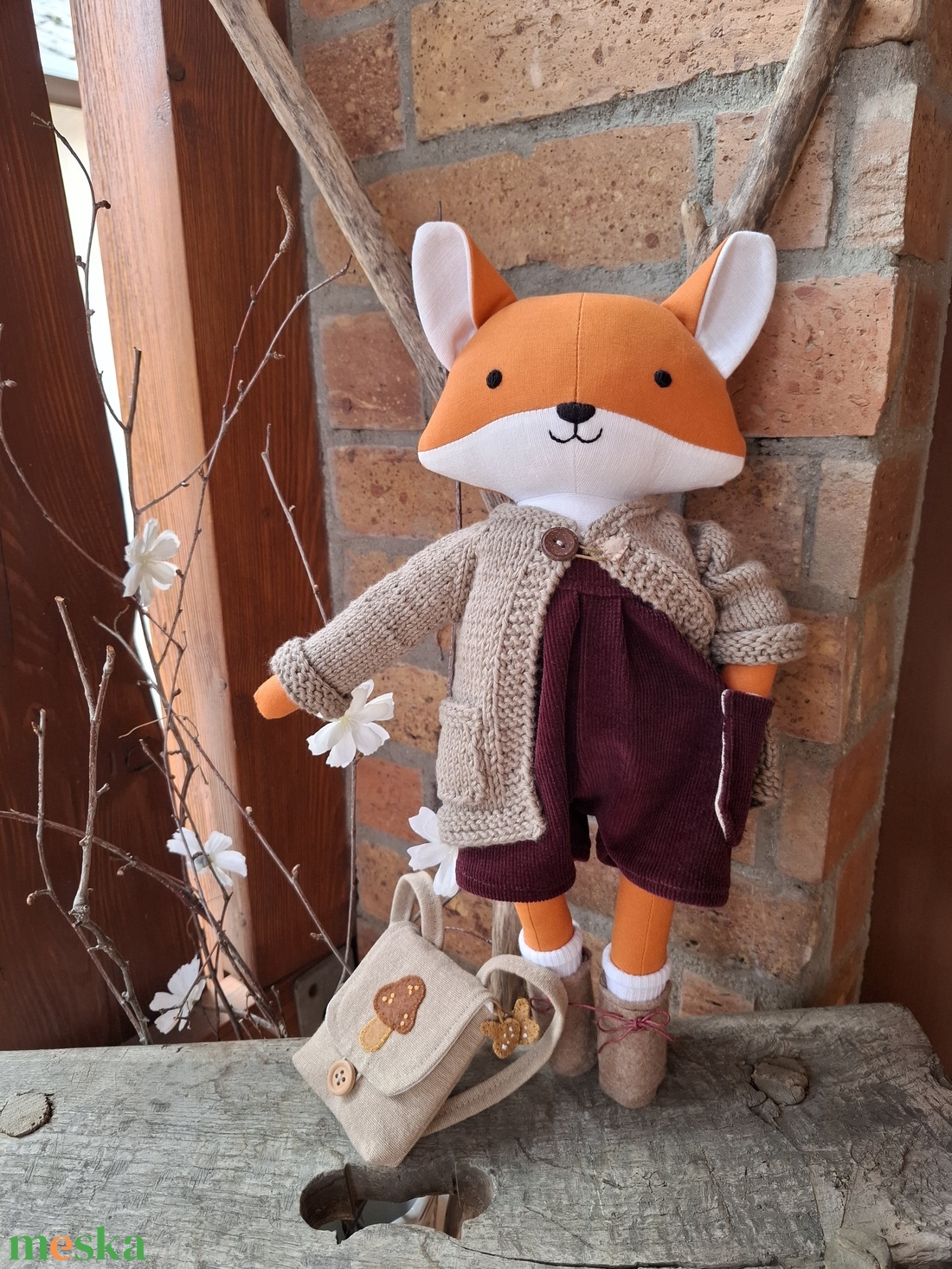 Csutak a rókafiú - öltöztethető varrott róka figura - játék & sport - plüssállat & játékfigura - róka - Meska.hu
