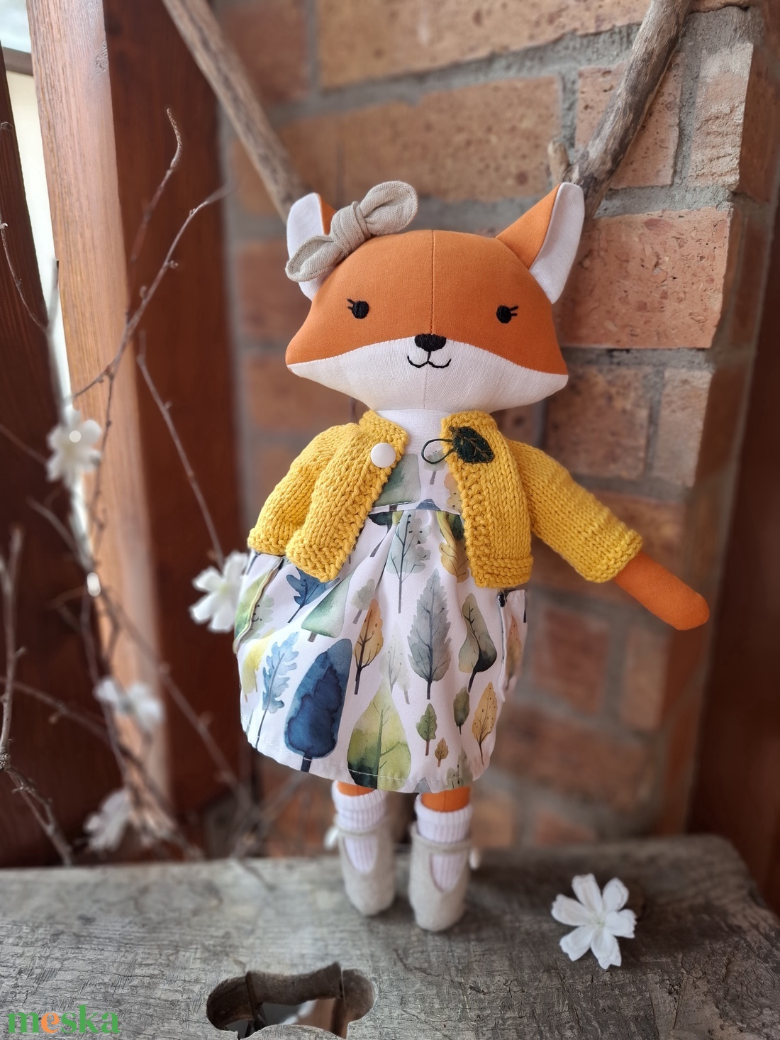 Falevél lánykaruha szett varrott állatfigurához - játék & sport - baba & babaház - játékbaba, babakellék - Meska.hu