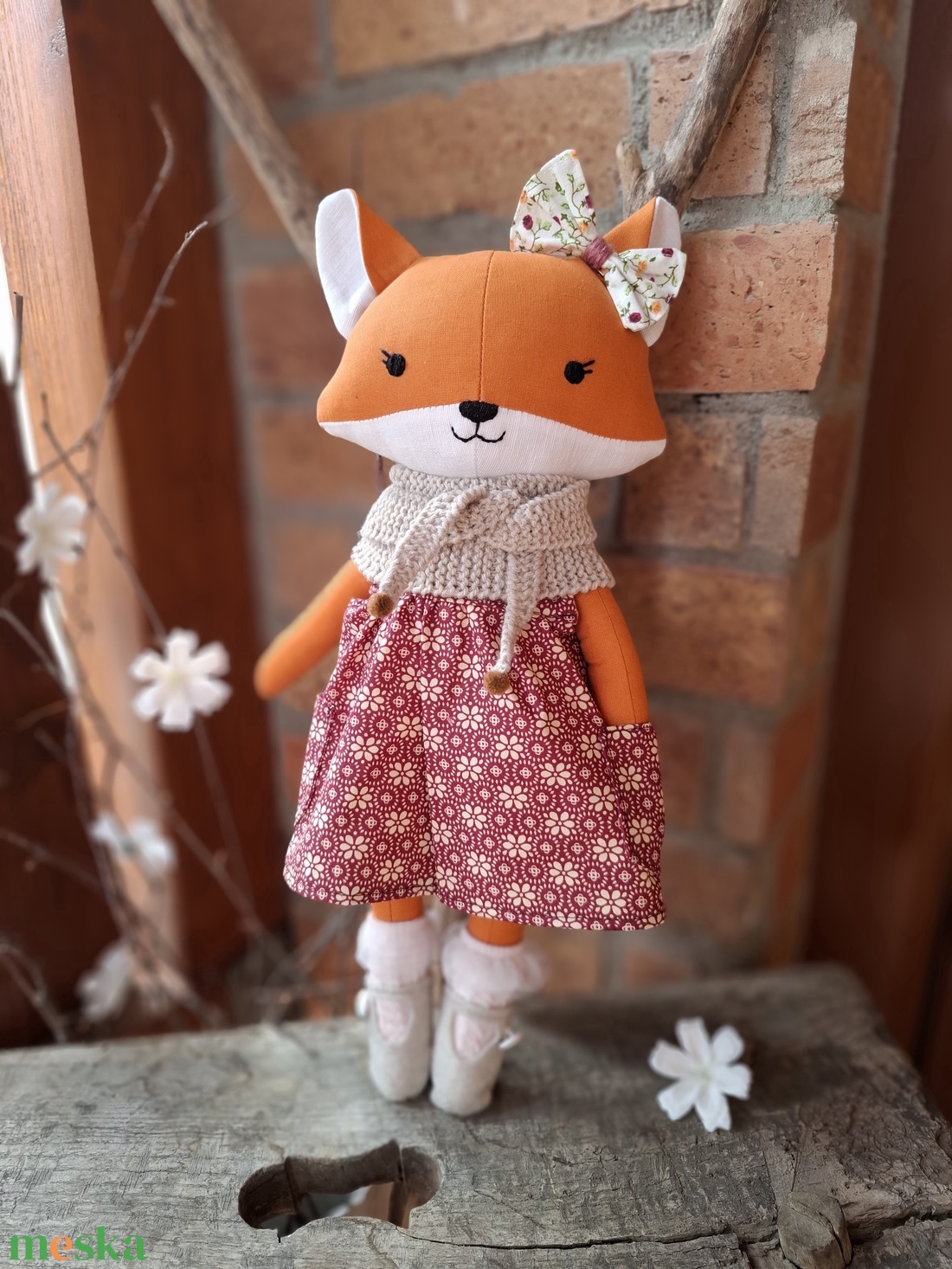 Bordó lánykaruha szett varrott állatfigurához - játék & sport - baba & babaház - játékbaba, babakellék - Meska.hu