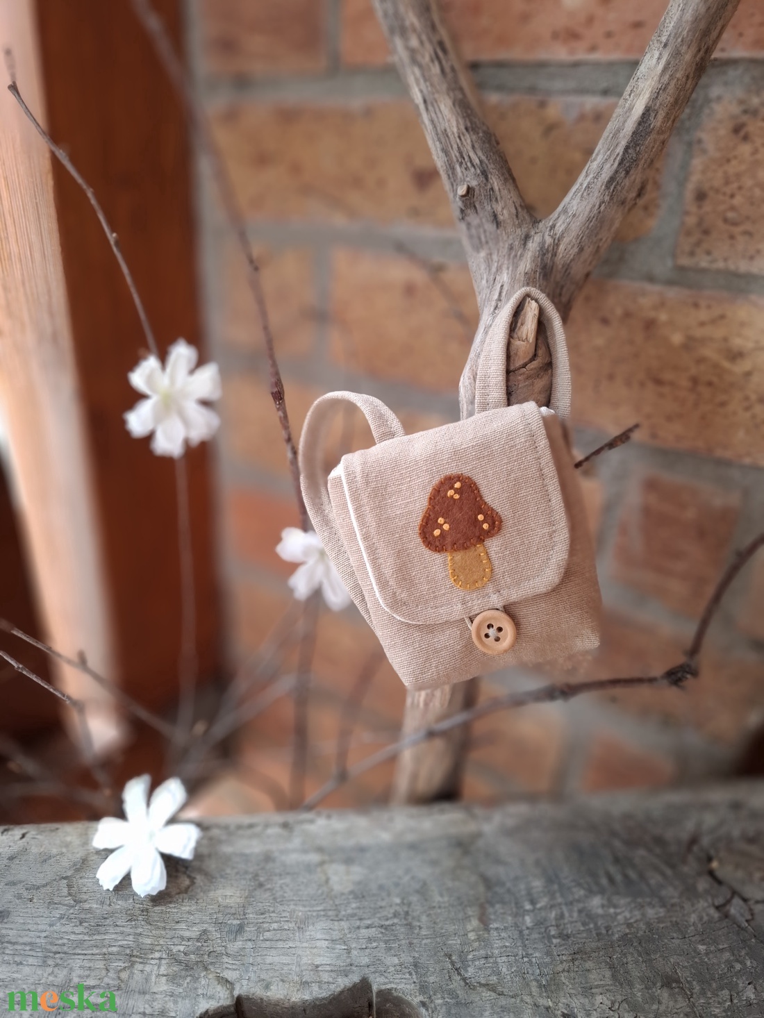 Gombás hátizsák - játék & sport - baba & babaház - játékbaba, babakellék - Meska.hu