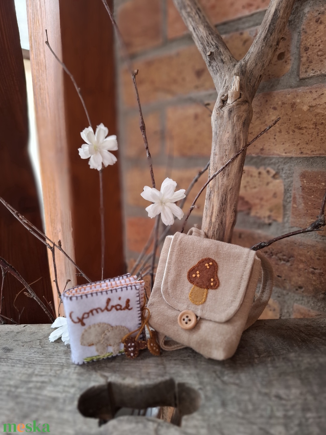 Gombás hátizsák - játék & sport - baba & babaház - játékbaba, babakellék - Meska.hu