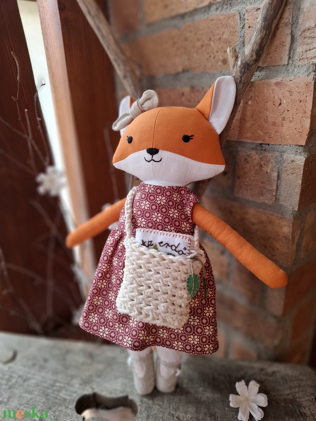 Horgolt válltáska törtfehér - mini - játék & sport - baba & babaház - játékbaba, babakellék - Meska.hu