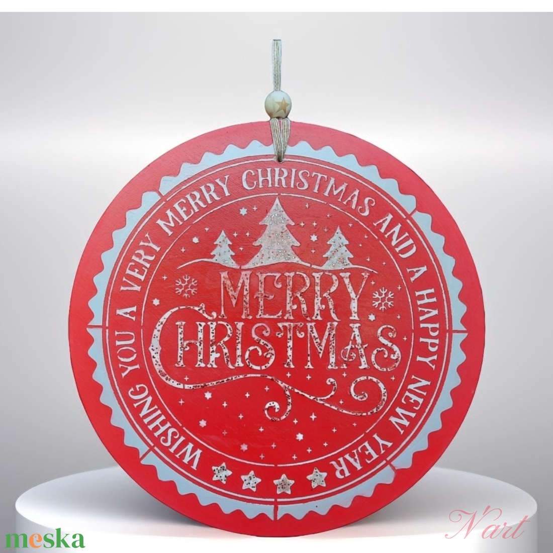 Karácsonyi fatábla - karácsony - karácsonyi lakásdekoráció - karácsonyi ajtódíszek - Meska.hu