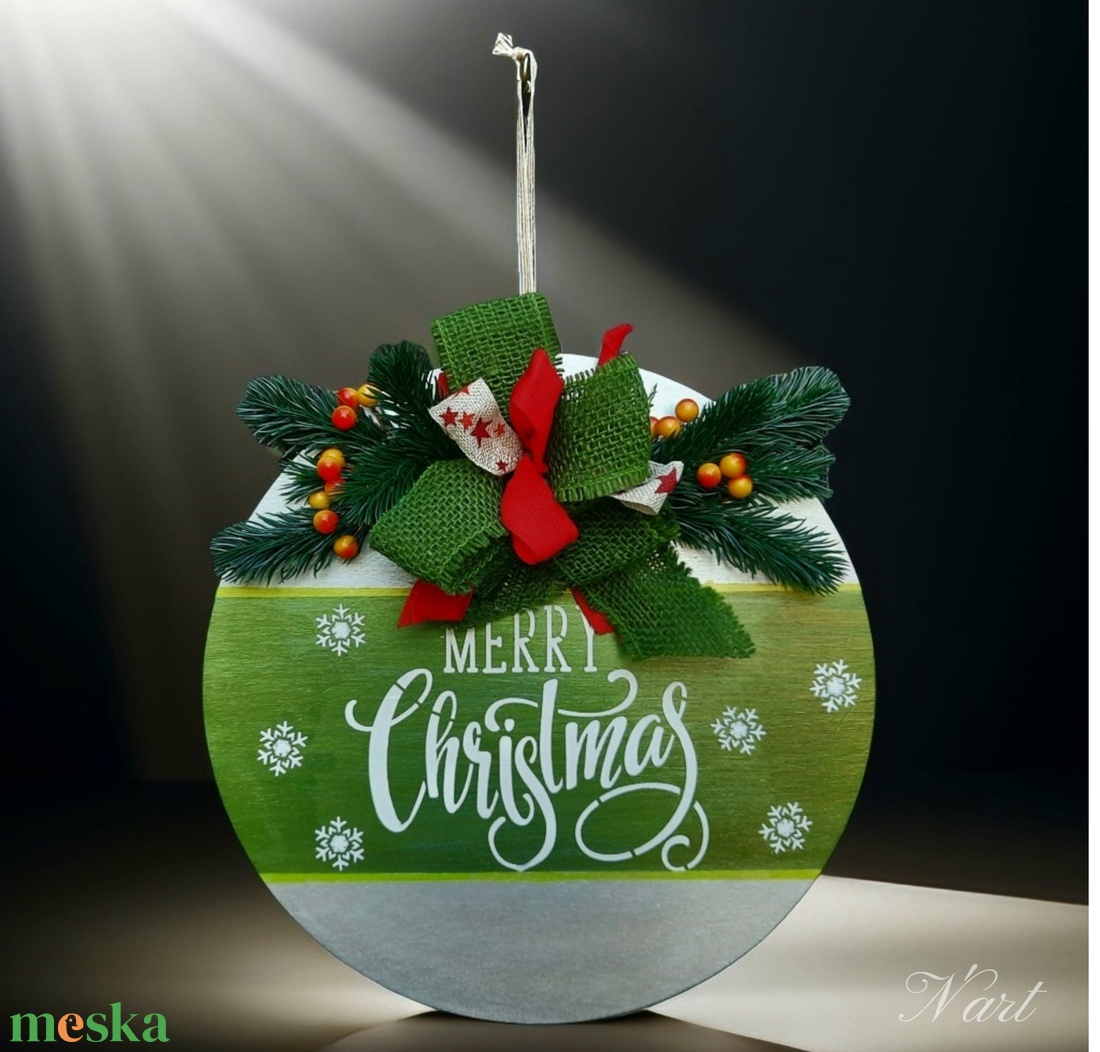 Karácsonyi ajtódísz - karácsony - karácsonyi lakásdekoráció - karácsonyi ajtódíszek - Meska.hu