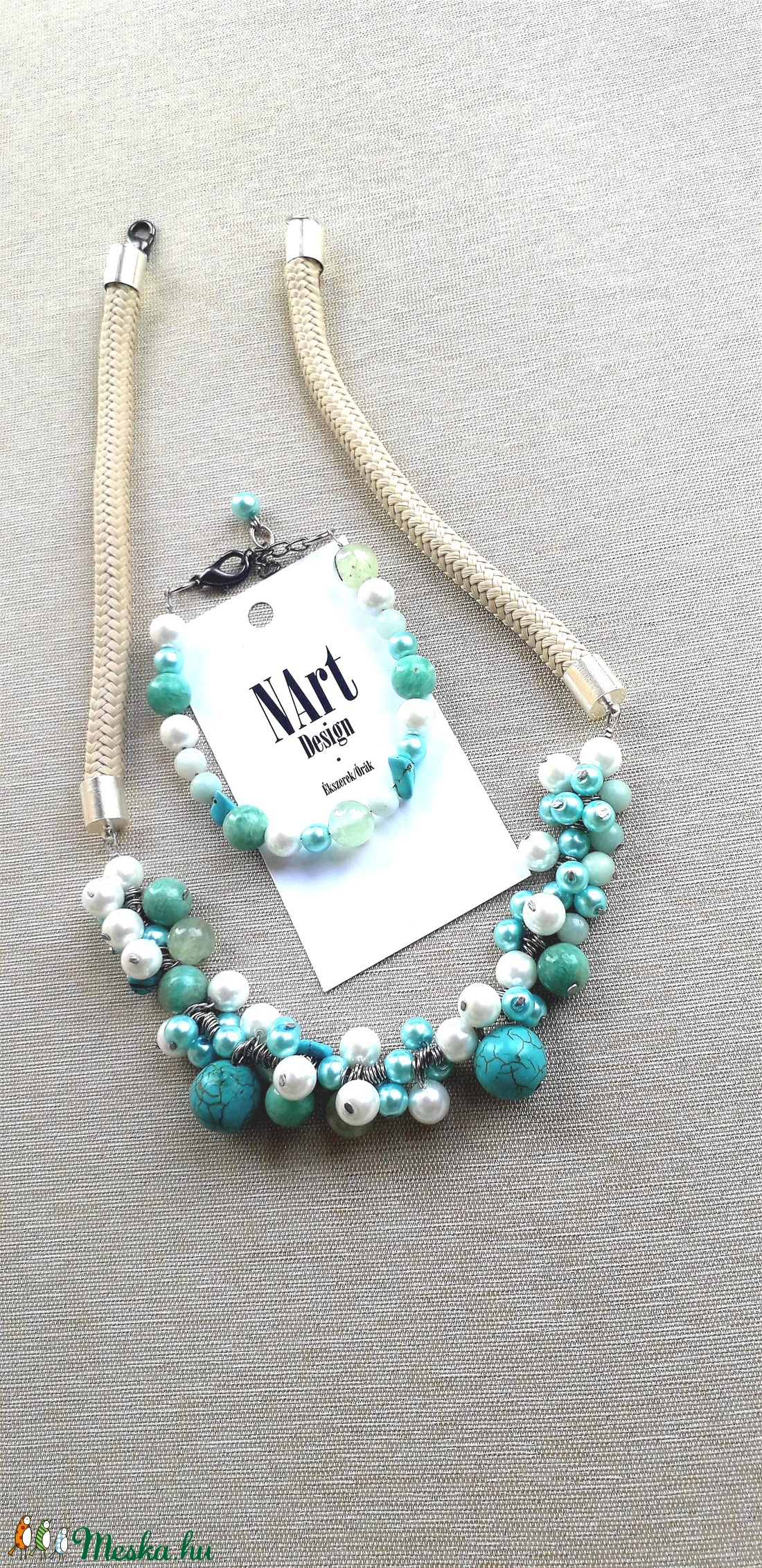  Türkiz �lom �kszerszett -  - Meska.hu