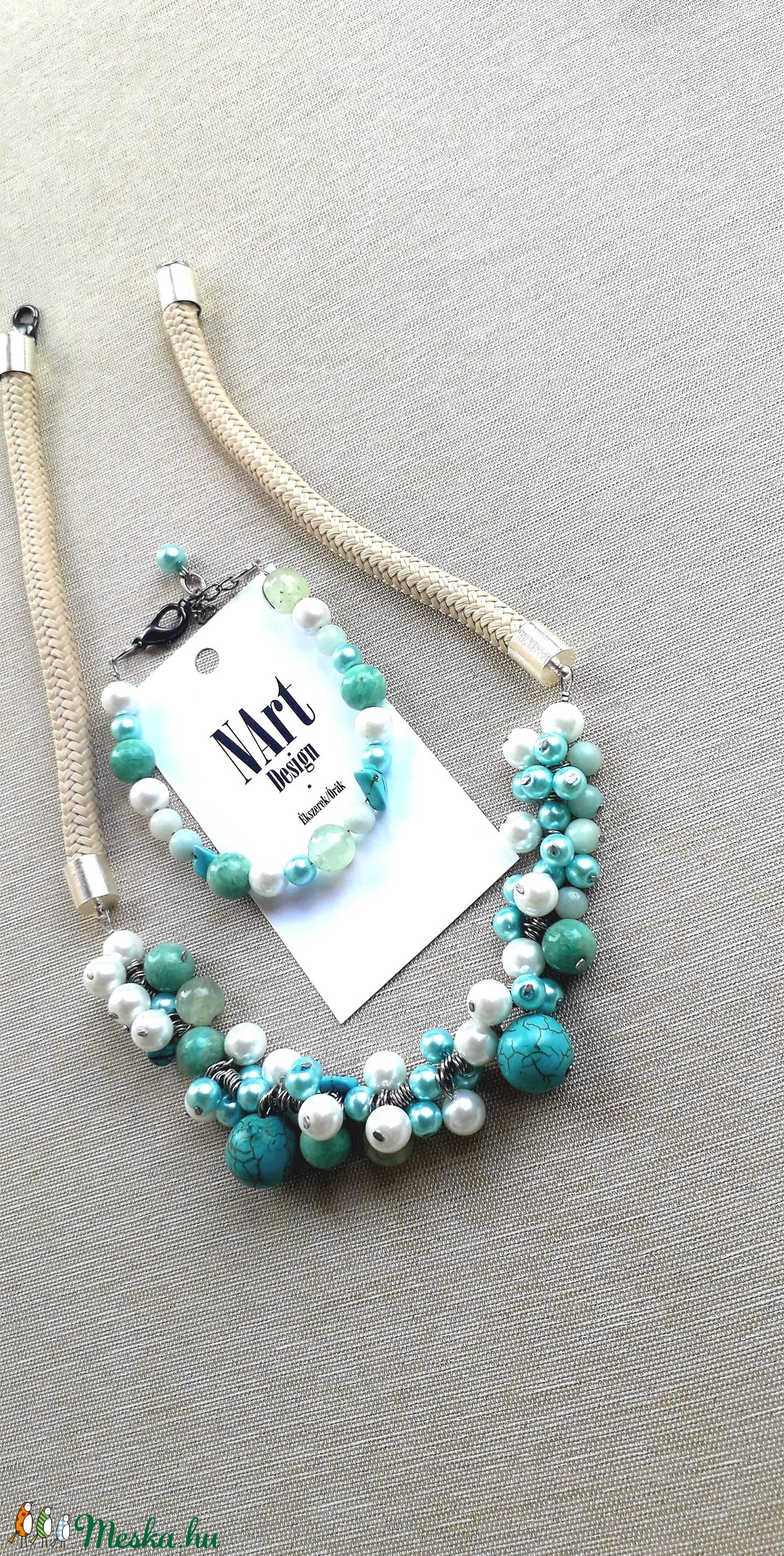  Türkiz �lom �kszerszett -  - Meska.hu