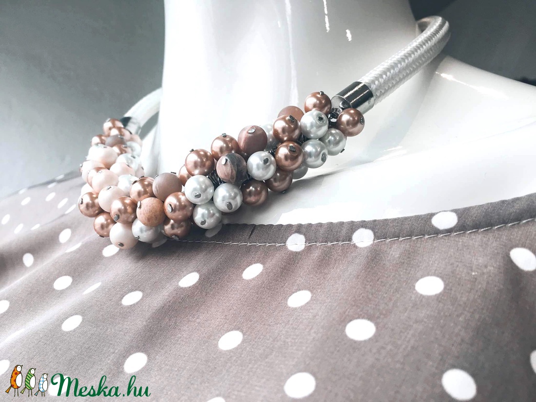 Melange pearl nyakl�nc - ékszer - nyaklánc - gyöngyös nyaklánc - Meska.hu
