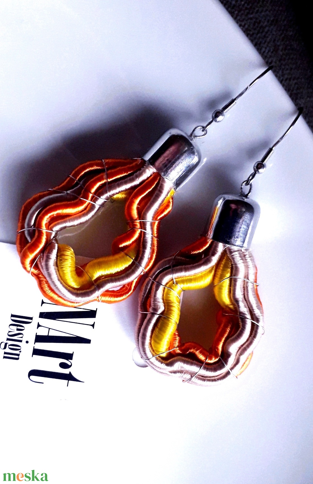 Akció! Késő naplemente design fülbevaló - ékszer - fülbevaló - lógó csepp fülbevaló - Meska.hu