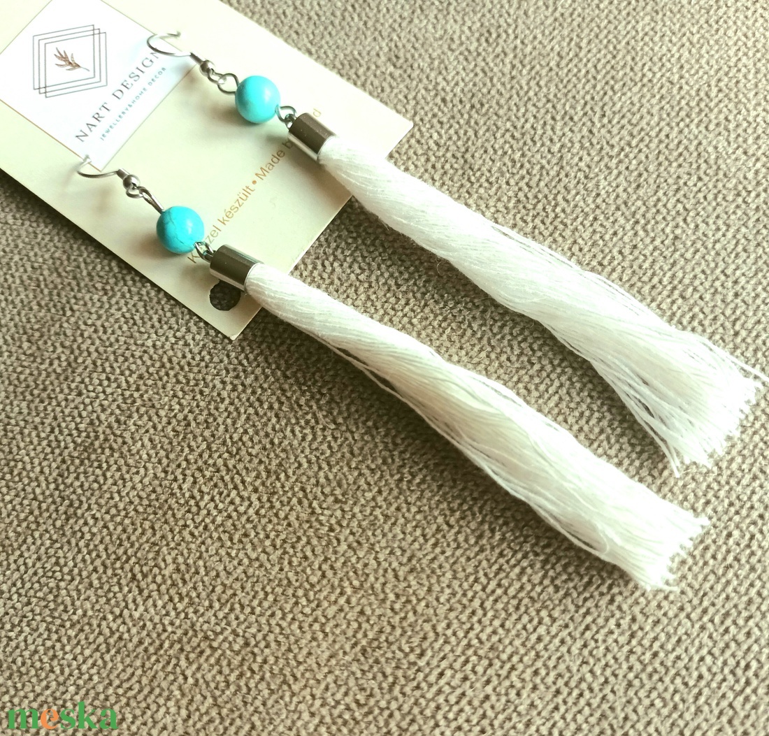 Akció! Blanche fülbevaló - ékszer - fülbevaló - lógó fülbevaló - Meska.hu