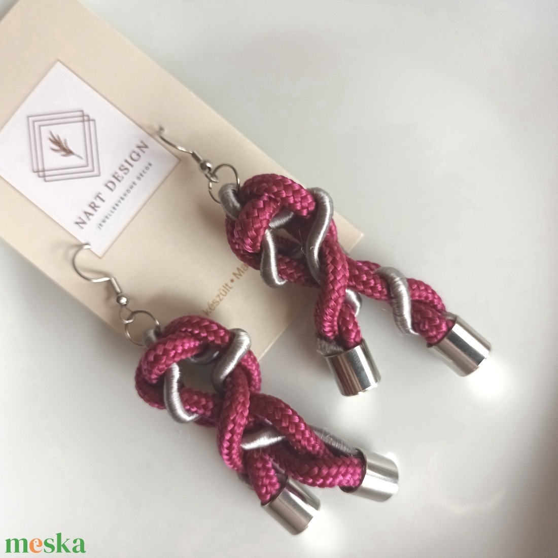 Melír statement fülbevaló - ékszer - fülbevaló - lógó fülbevaló - Meska.hu