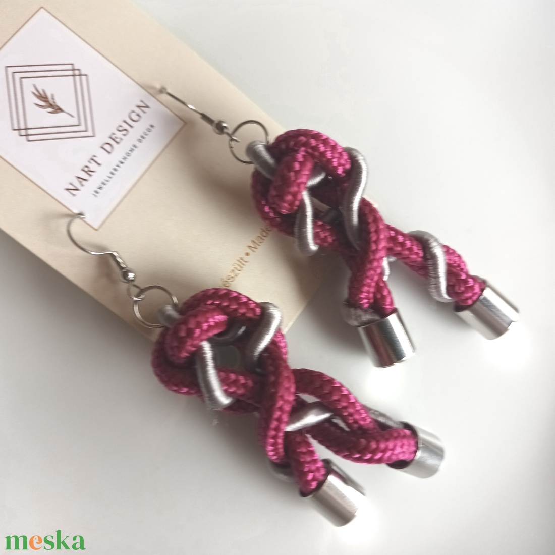 Melír statement fülbevaló - ékszer - fülbevaló - lógó fülbevaló - Meska.hu