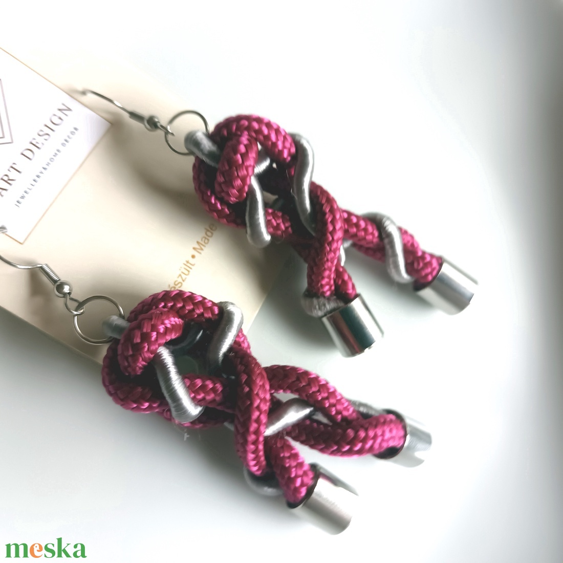 Melír statement fülbevaló - ékszer - fülbevaló - lógó fülbevaló - Meska.hu