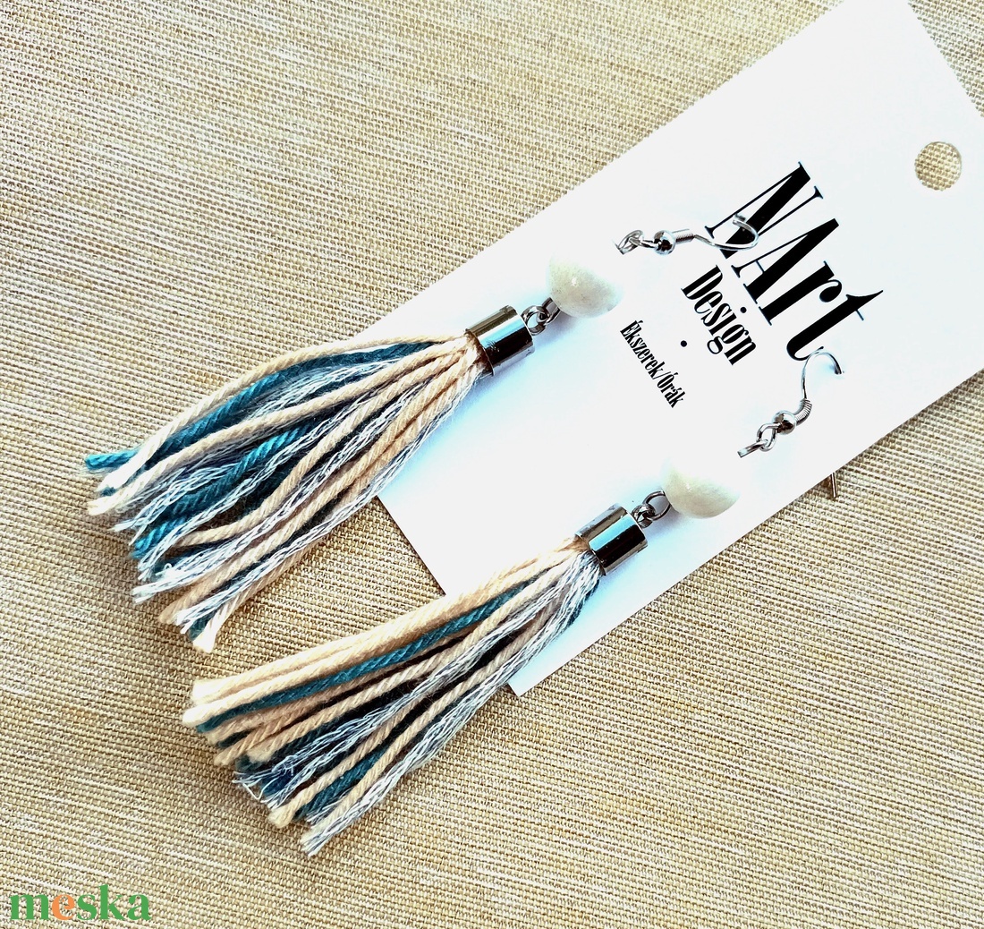 Melírozott bojtoska  - ékszer - fülbevaló - rojtos fülbevaló - Meska.hu