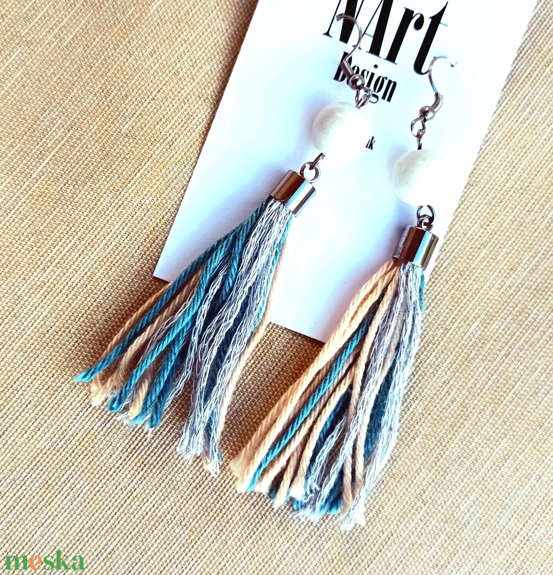 Melírozott bojtoska  - ékszer - fülbevaló - rojtos fülbevaló - Meska.hu