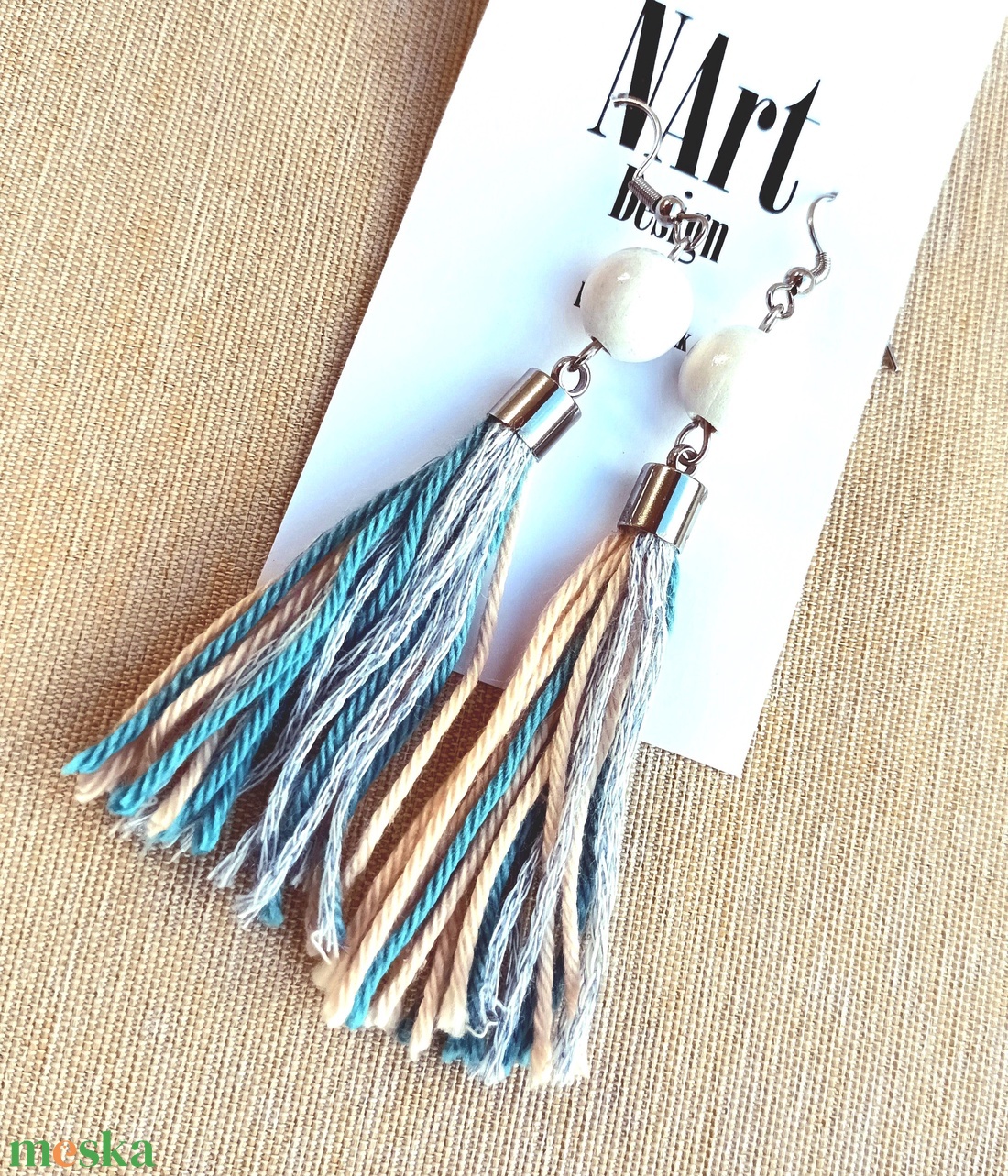 Melírozott bojtoska  - ékszer - fülbevaló - rojtos fülbevaló - Meska.hu