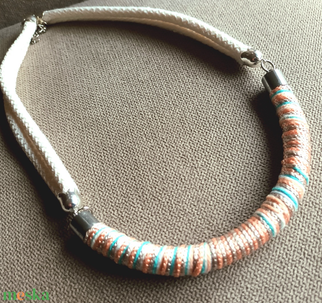 Pasztell türkíz - ékszer - nyaklánc - statement nyaklánc - Meska.hu